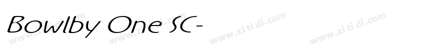 Bowlby One SC字体转换